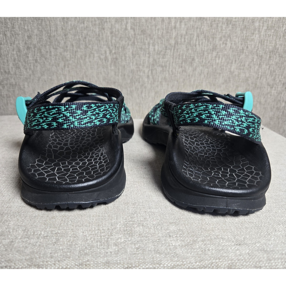 Chaco Women’s Hiking Sandals Black Teal Toe Loop Adjustable Straps Outdoor S 10 - Picture 3 of 13